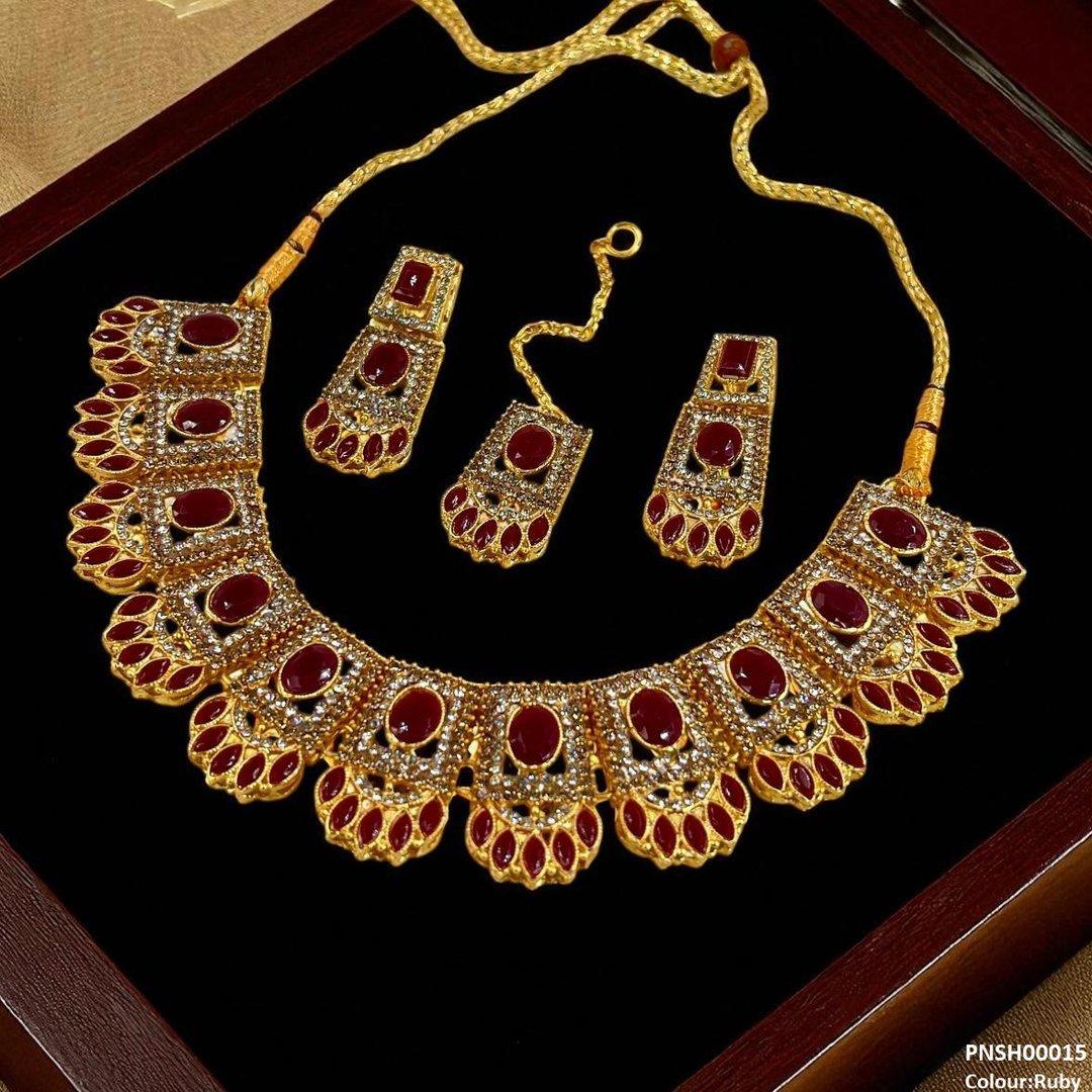 PNSH00015 FRN Marquise/Oval Necklace Set - PNSH