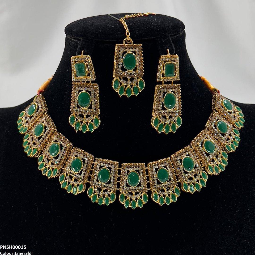 PNSH00015 FRN Marquise/Oval Necklace Set - PNSH