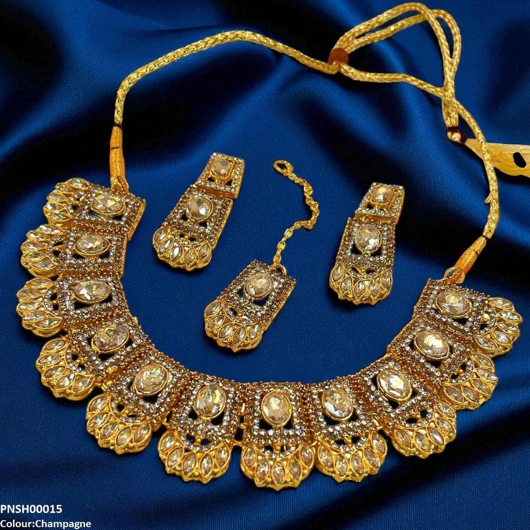 PNSH00015 FRN Marquise/Oval Necklace Set - PNSH