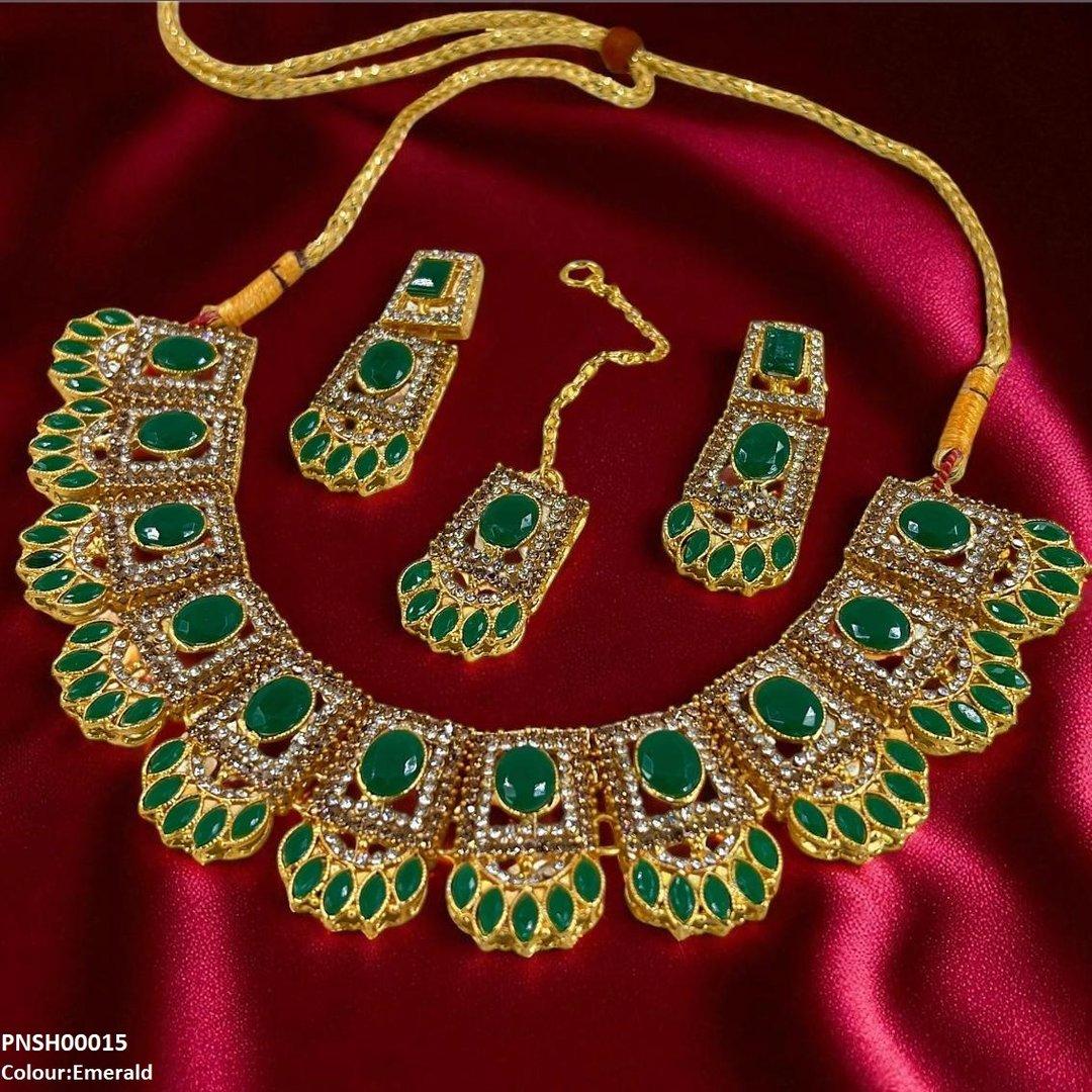 PNSH00015 FRN Marquise/Oval Necklace Set - PNSH