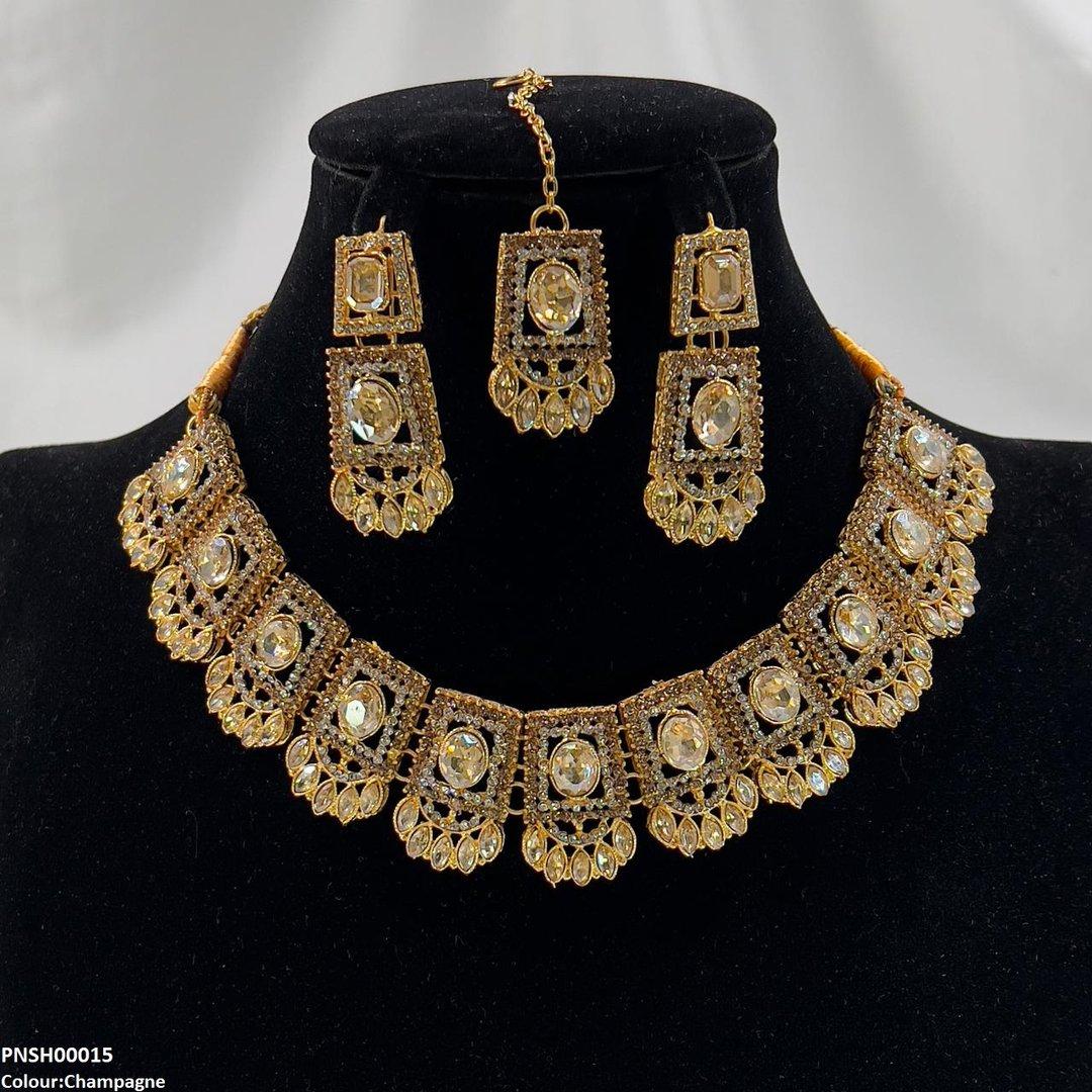 PNSH00015 FRN Marquise/Oval Necklace Set - PNSH