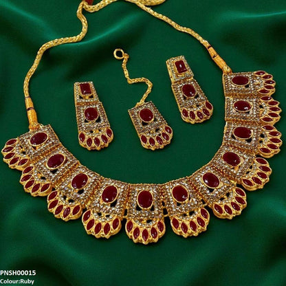 PNSH00015 FRN Marquise/Oval Necklace Set - PNSH