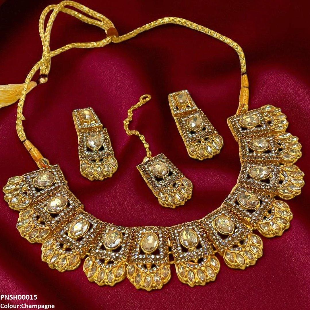 PNSH00015 FRN Marquise/Oval Necklace Set - PNSH