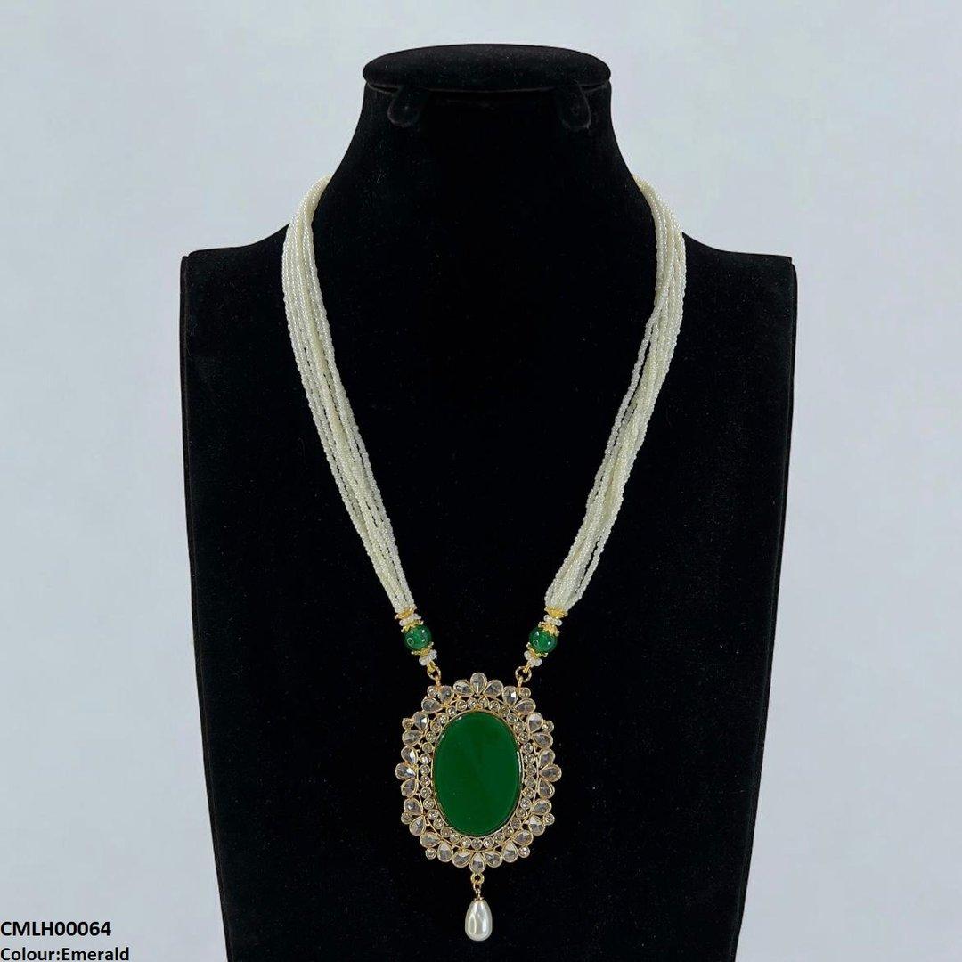 CMLH00064 SDQ Oval/Tear Pearl Drop Mala - CMLH