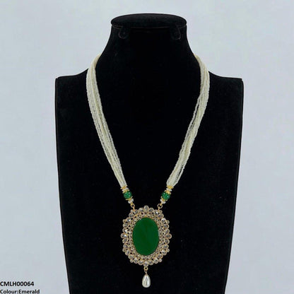 CMLH00064 SDQ Oval/Tear Pearl Drop Mala - CMLH