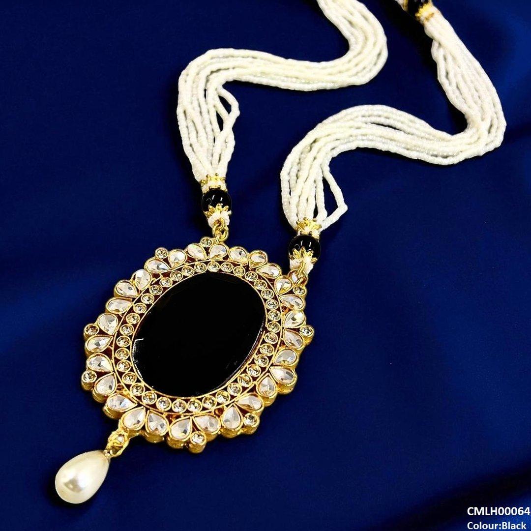 CMLH00064 SDQ Oval/Tear Pearl Drop Mala - CMLH