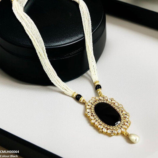 CMLH00064 SDQ Oval/Tear Pearl Drop Mala - CMLH