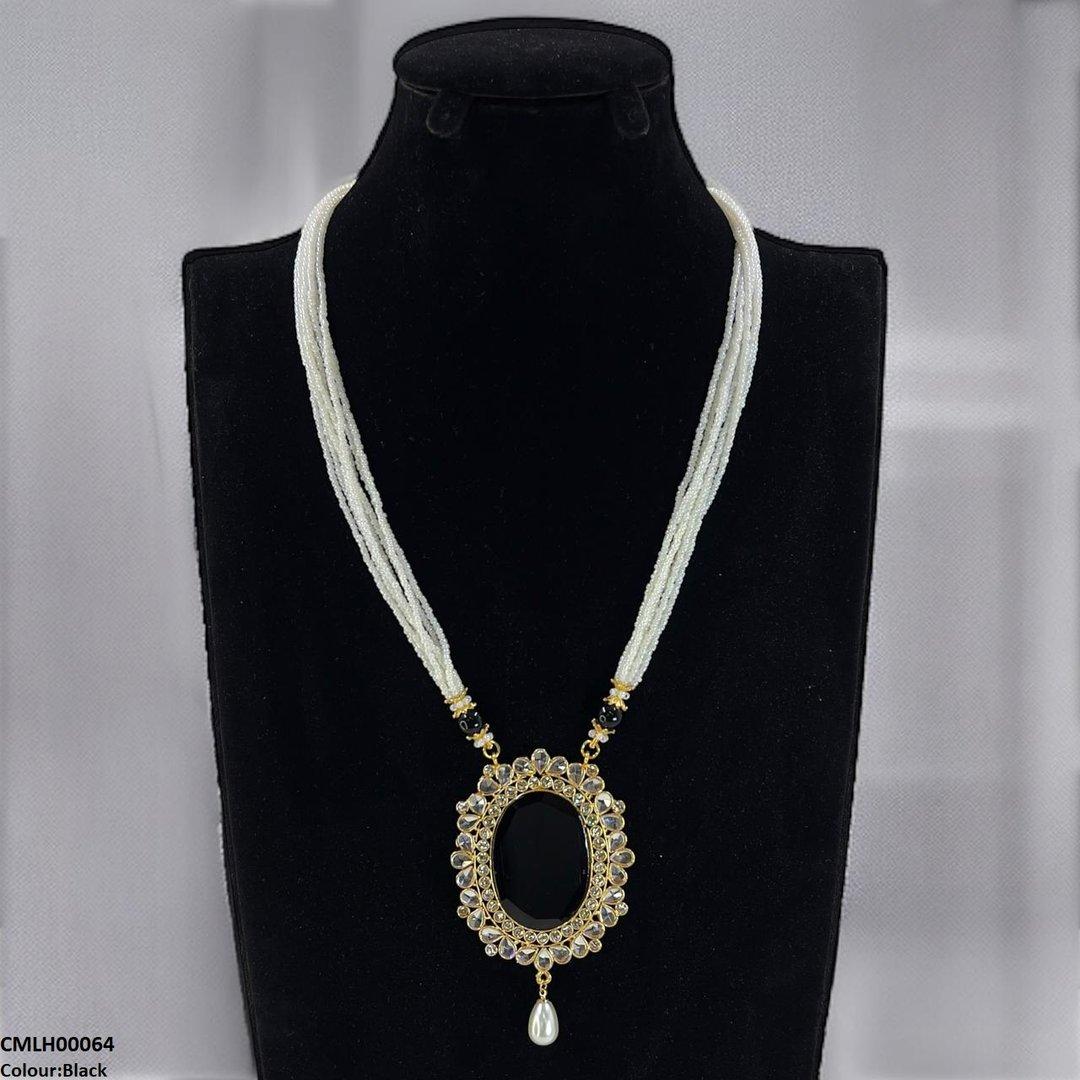 CMLH00064 SDQ Oval/Tear Pearl Drop Mala - CMLH