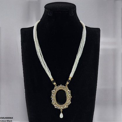 CMLH00064 SDQ Oval/Tear Pearl Drop Mala - CMLH