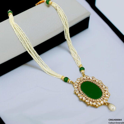 CMLH00064 SDQ Oval/Tear Pearl Drop Mala - CMLH