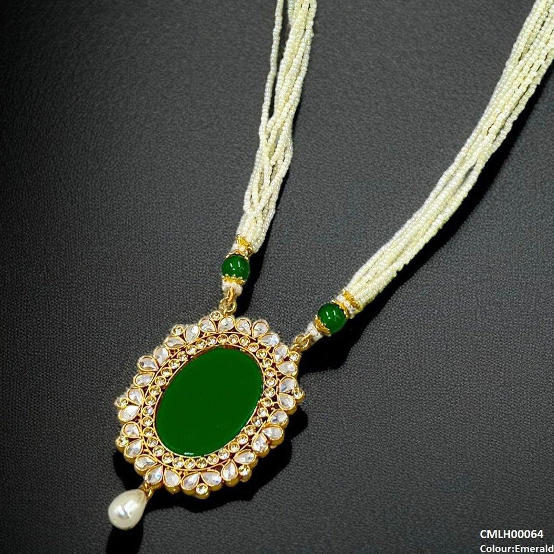 CMLH00064 SDQ Oval/Tear Pearl Drop Mala - CMLH