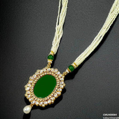 CMLH00064 SDQ Oval/Tear Pearl Drop Mala - CMLH