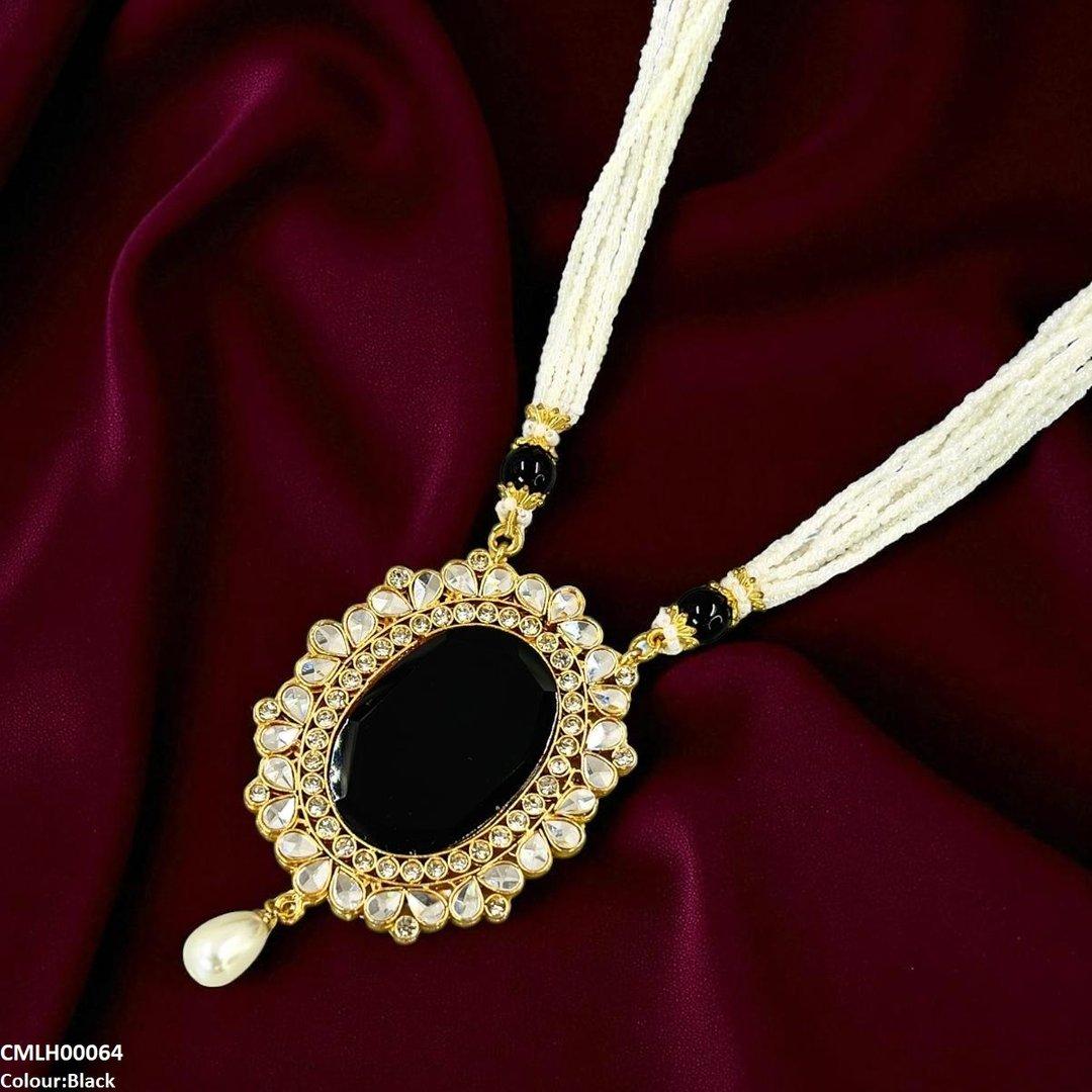 CMLH00064 SDQ Oval/Tear Pearl Drop Mala - CMLH