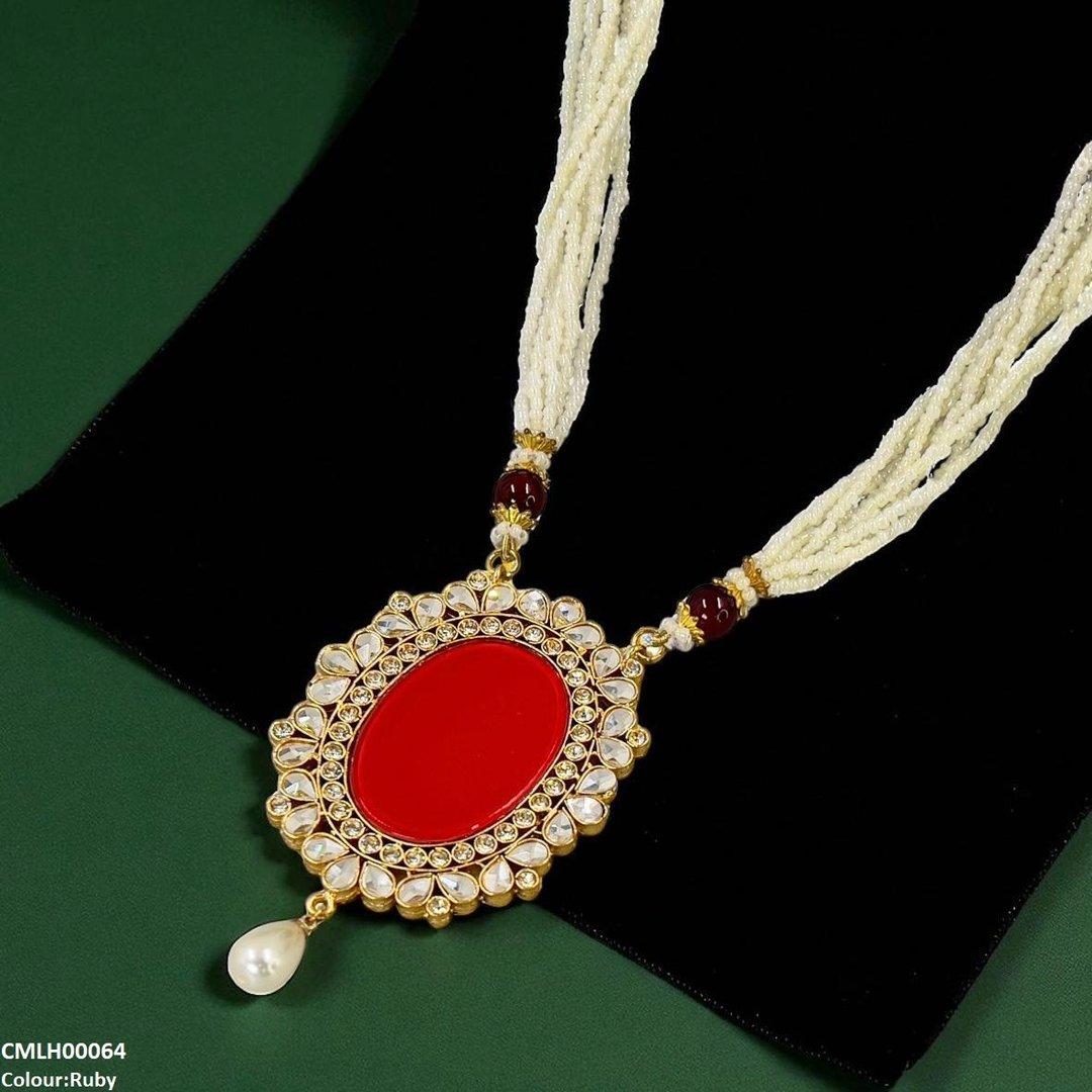 CMLH00064 SDQ Oval/Tear Pearl Drop Mala - CMLH