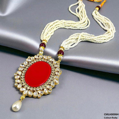 CMLH00064 SDQ Oval/Tear Pearl Drop Mala - CMLH