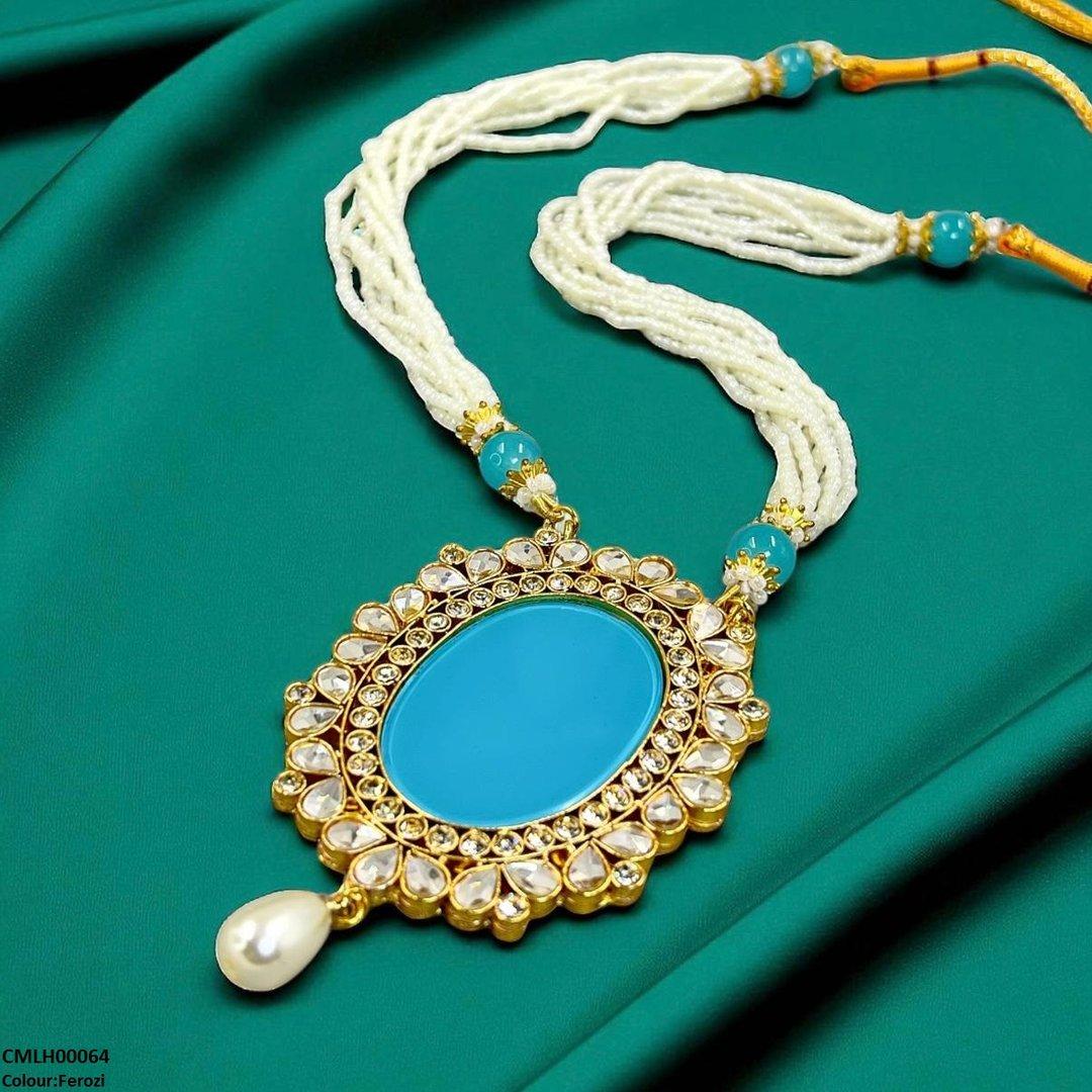 CMLH00064 SDQ Oval/Tear Pearl Drop Mala - CMLH