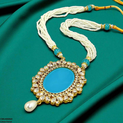 CMLH00064 SDQ Oval/Tear Pearl Drop Mala - CMLH