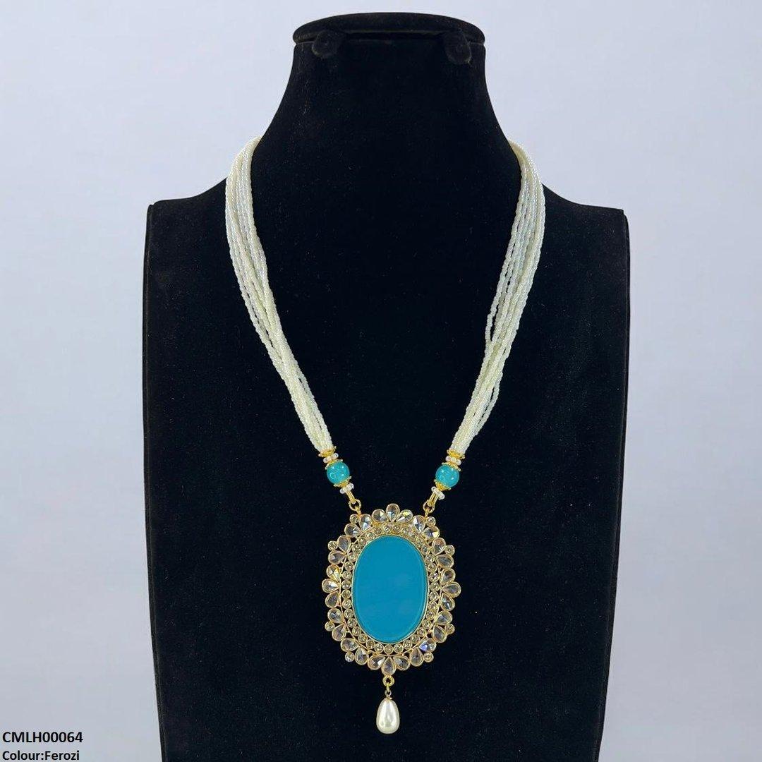 CMLH00064 SDQ Oval/Tear Pearl Drop Mala - CMLH