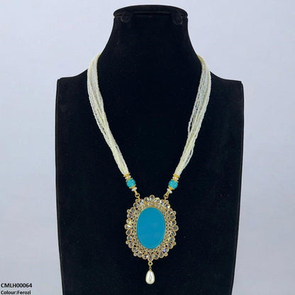 CMLH00064 SDQ Oval/Tear Pearl Drop Mala - CMLH