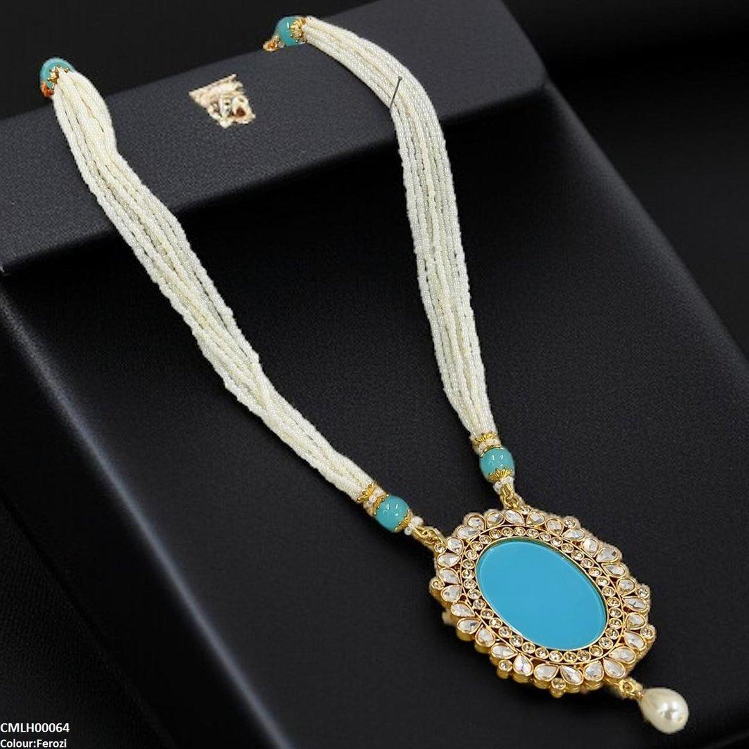 CMLH00064 SDQ Oval/Tear Pearl Drop Mala - CMLH