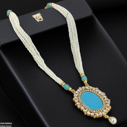 CMLH00064 SDQ Oval/Tear Pearl Drop Mala - CMLH