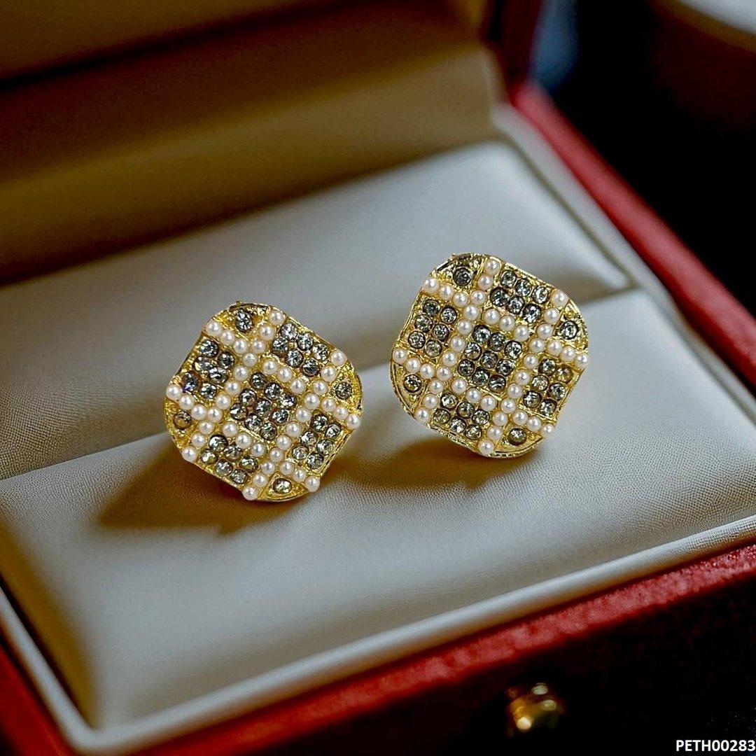 PETH00283 SDQ Square Pearl Hash Tops Pair - PETH