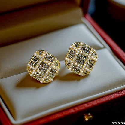 PETH00283 SDQ Square Pearl Hash Tops Pair - PETH