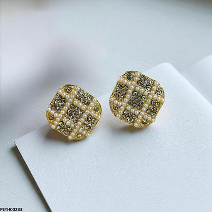 PETH00283 SDQ Square Pearl Hash Tops Pair - PETH