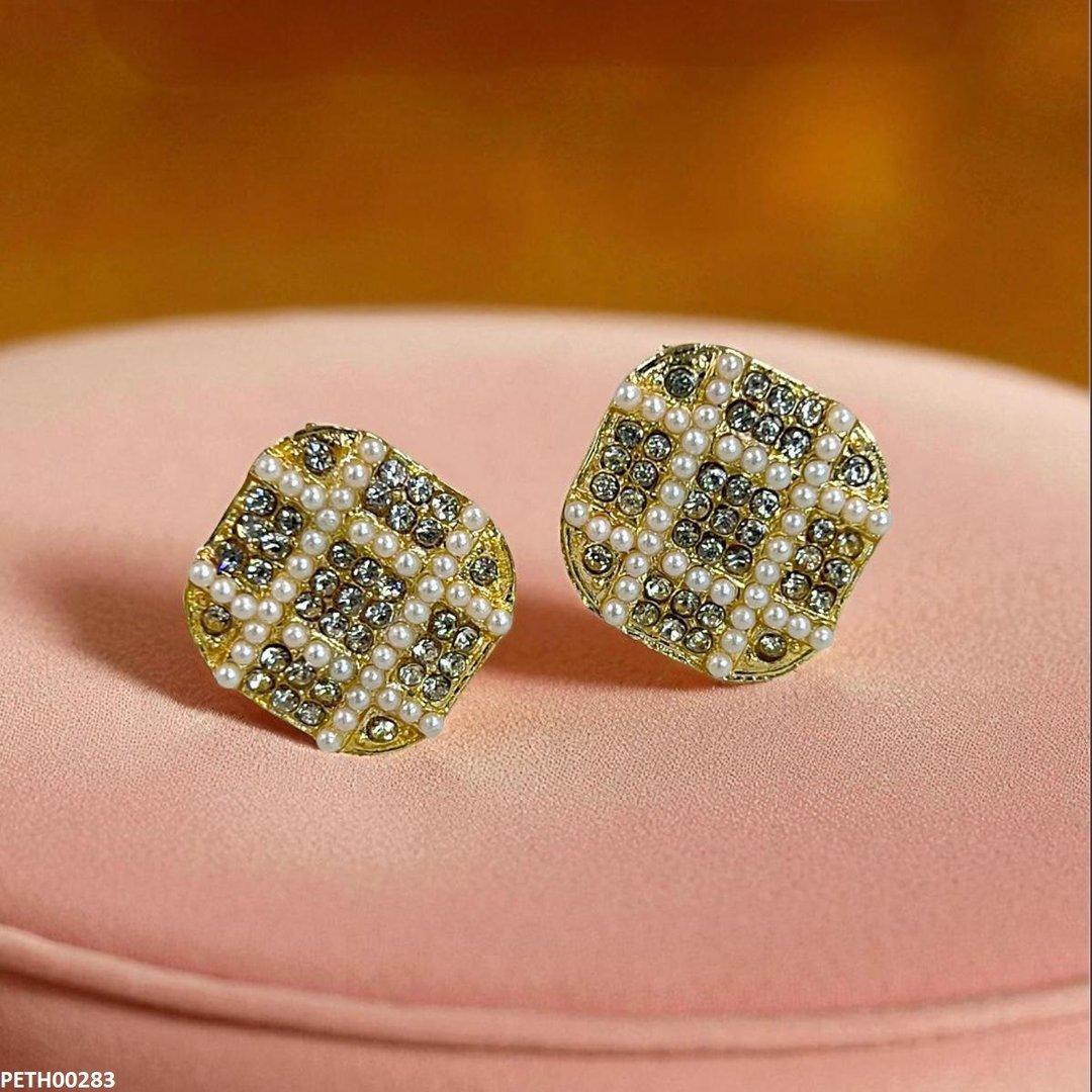 PETH00283 SDQ Square Pearl Hash Tops Pair - PETH