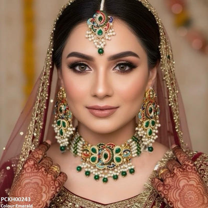 PCKH00243 SDQ Oval/Tear Pearl Choker Set - PCKH