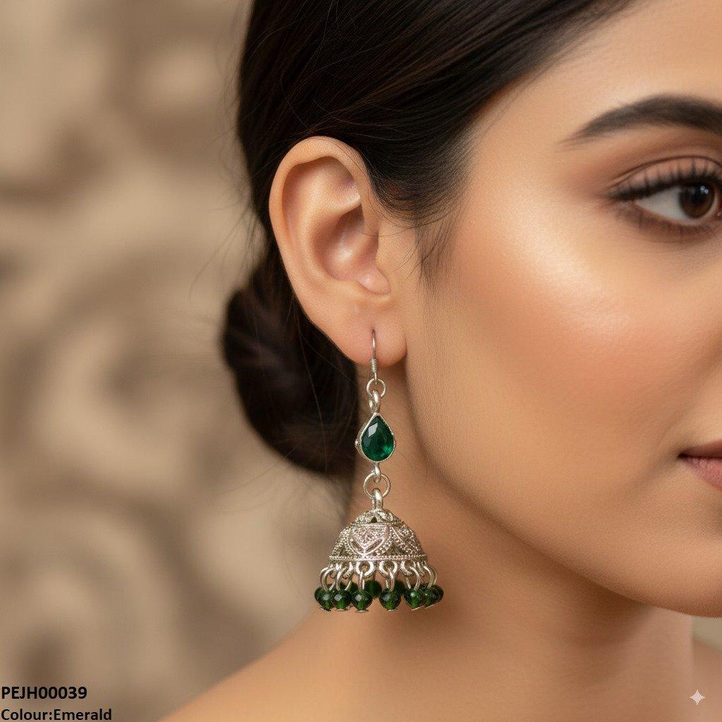PEJH00039 SDQ Tear Pearl Drop Jhumki - PEJH