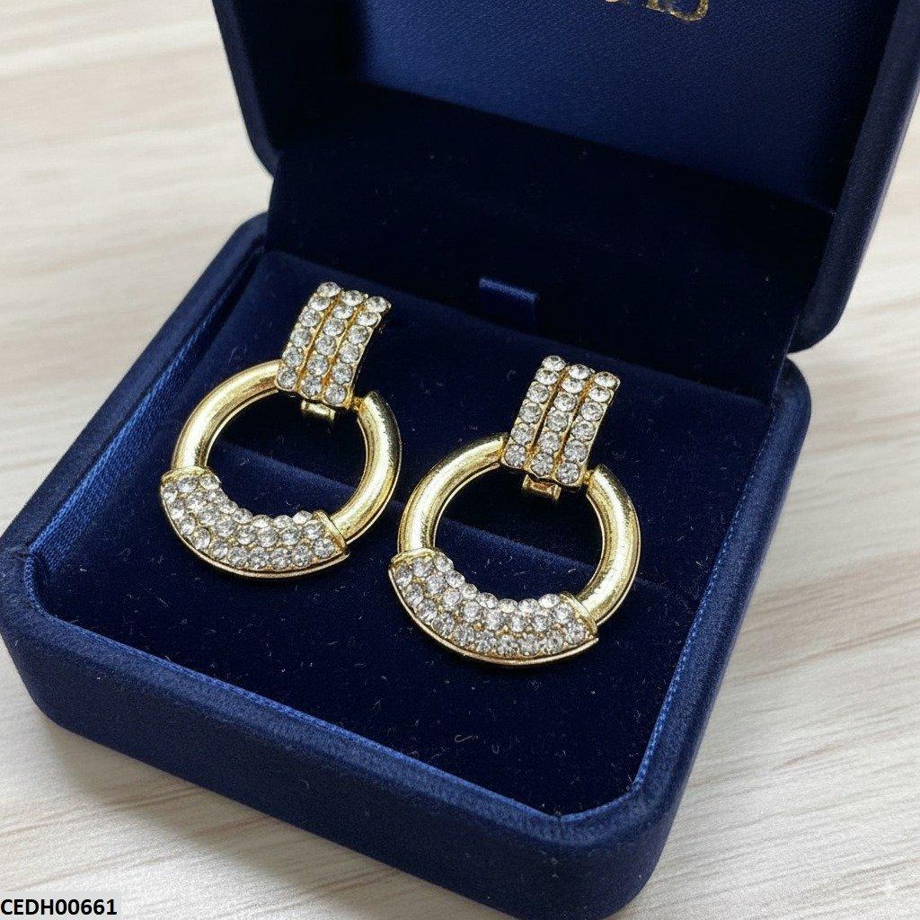 CEDH00661 SDQ Round Drop Earrings  - CEDH
