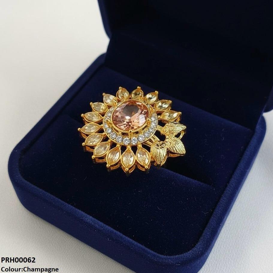 PRH00062 FRN Round/Marquise Ring Adjustable - PRH