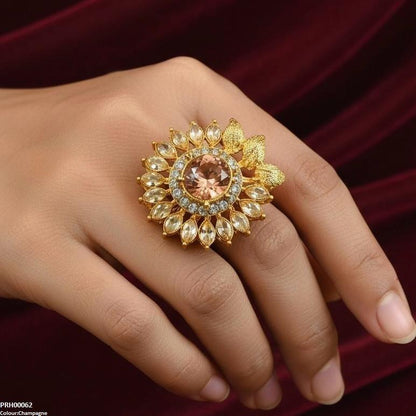 PRH00062 FRN Round/Marquise Ring Adjustable - PRH