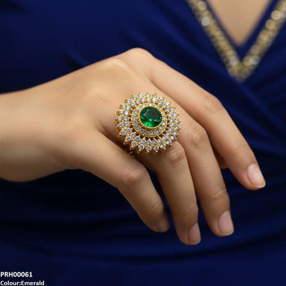 PRH00061 FRN Round Marquise Ring Adjustable - PRH