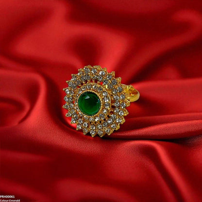 PRH00061 FRN Round Marquise Ring Adjustable - PRH