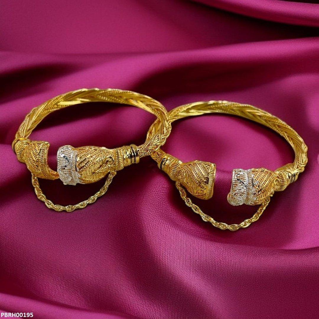 PBRH00195 MZM Twisted  Screw Adjustable Bangle Set - PBRH