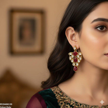 PEDH00139 FRN Tear Drop Earrings - PEDH