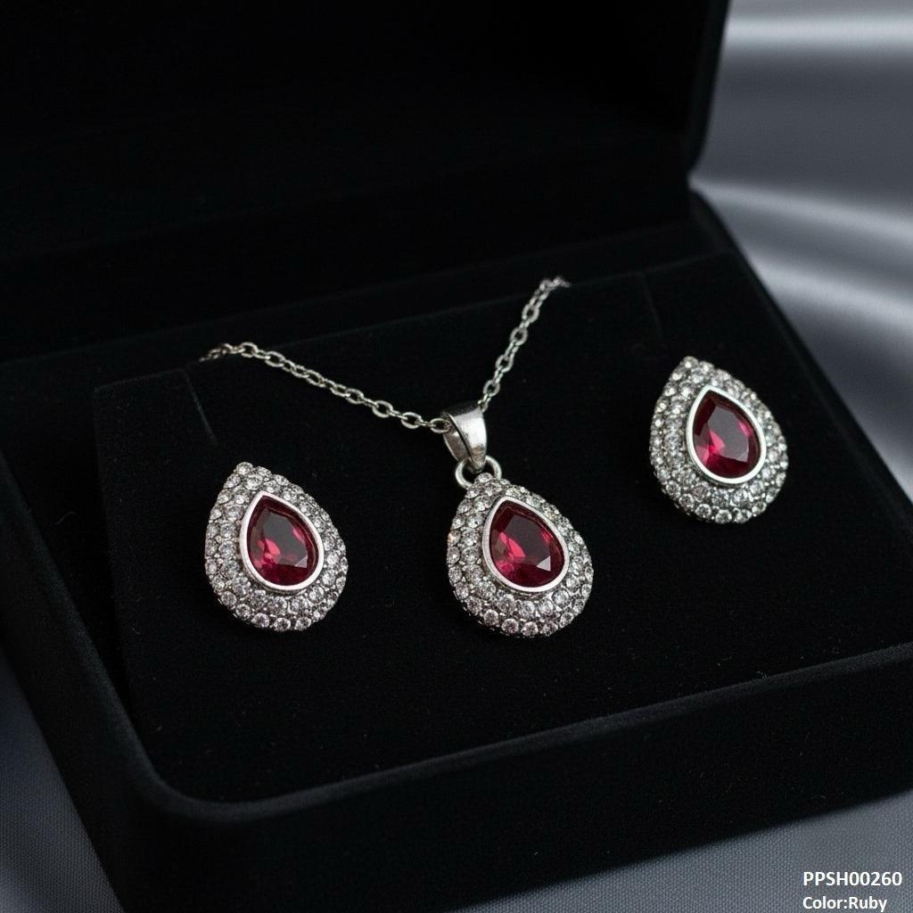 PPSH00260 SDQ Tear Drop Pedant Set - PPSH