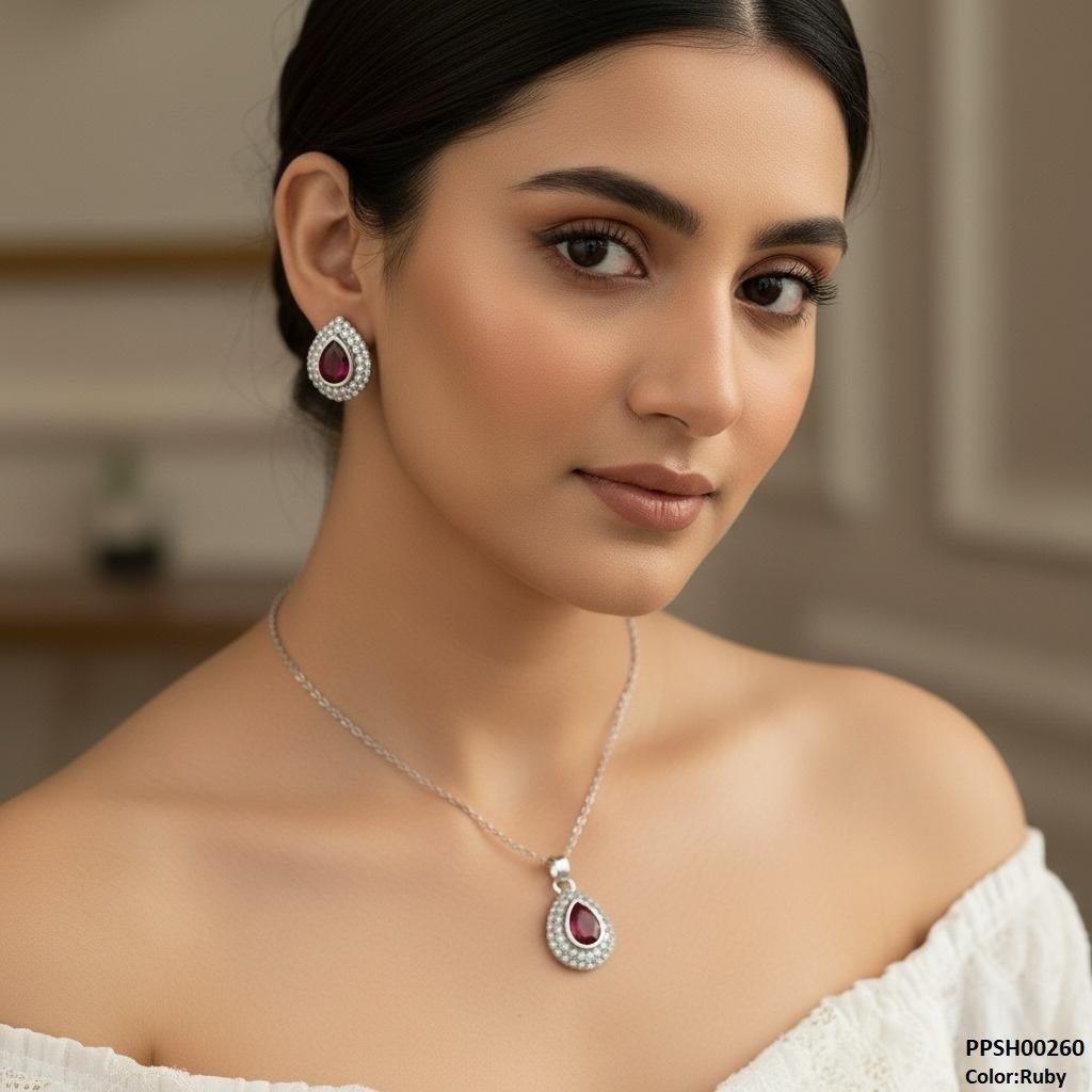 PPSH00260 SDQ Tear Drop Pedant Set - PPSH