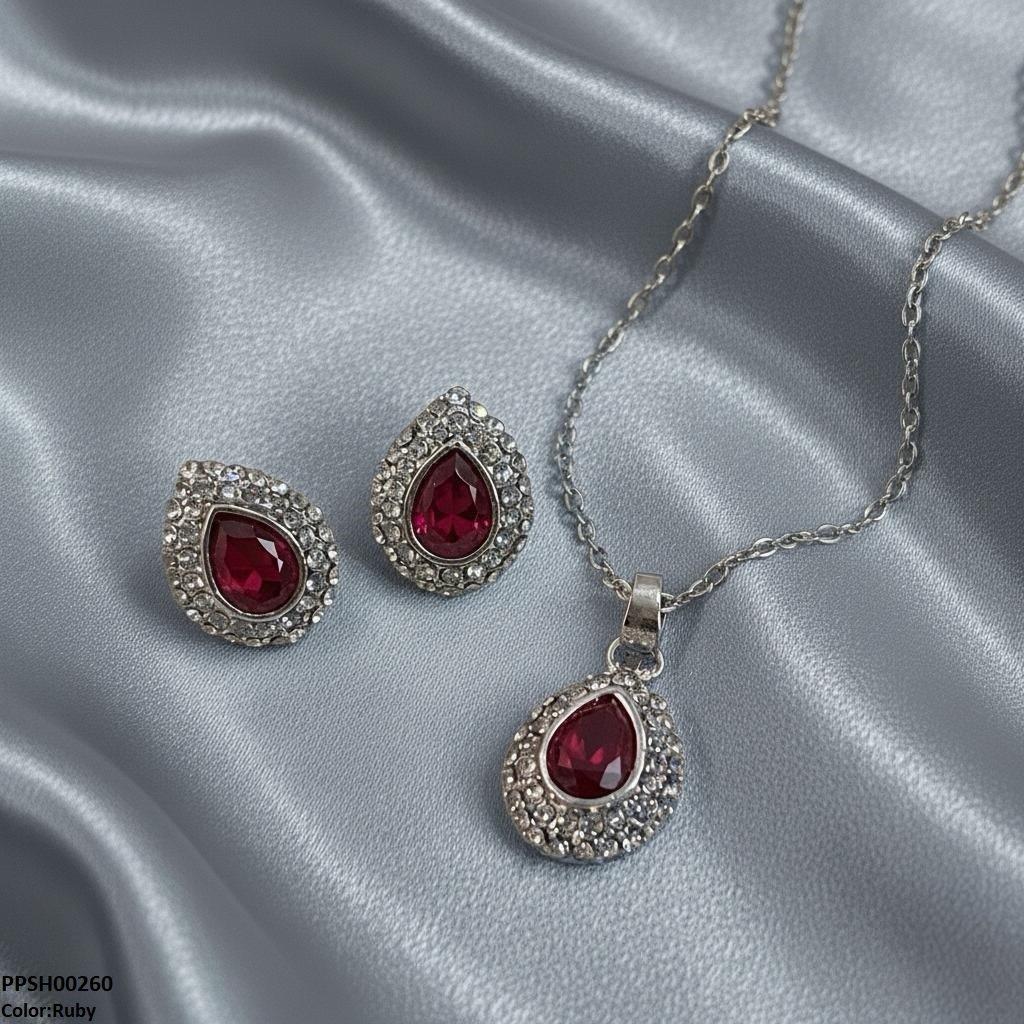 PPSH00260 SDQ Tear Drop Pedant Set - PPSH