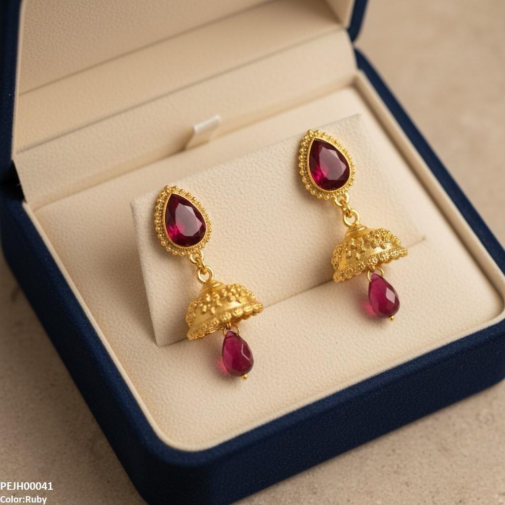 PEJH00041 SDQ Tear Drop Jhumki - PEJH