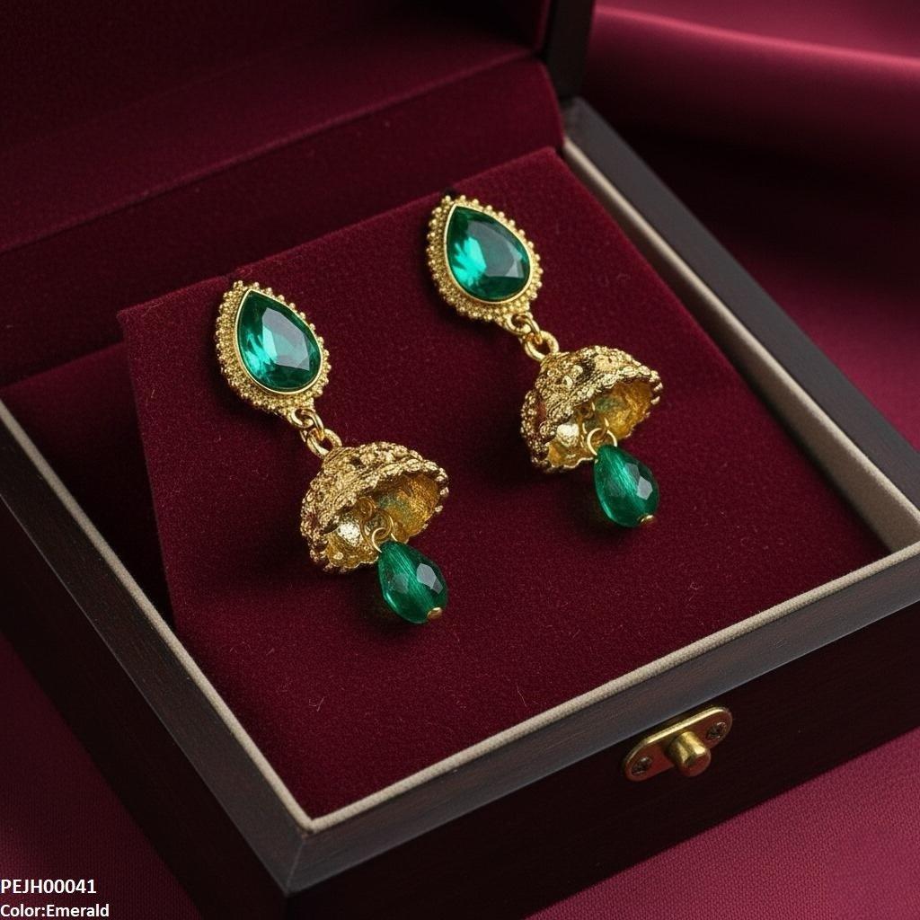PEJH00041 SDQ Tear Drop Jhumki - PEJH