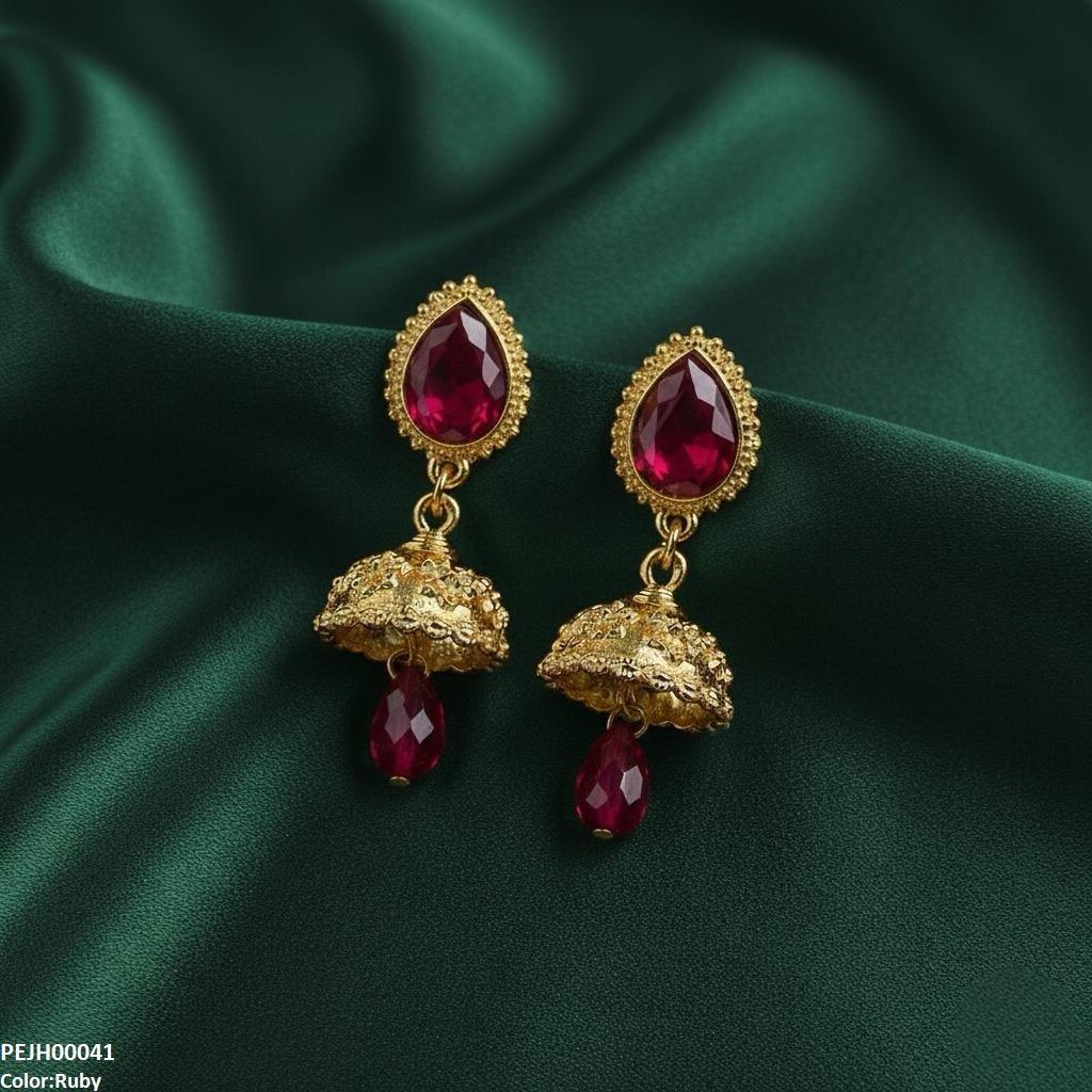 PEJH00041 SDQ Tear Drop Jhumki - PEJH