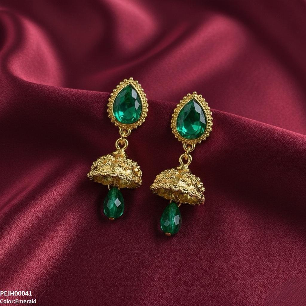 PEJH00041 SDQ Tear Drop Jhumki - PEJH