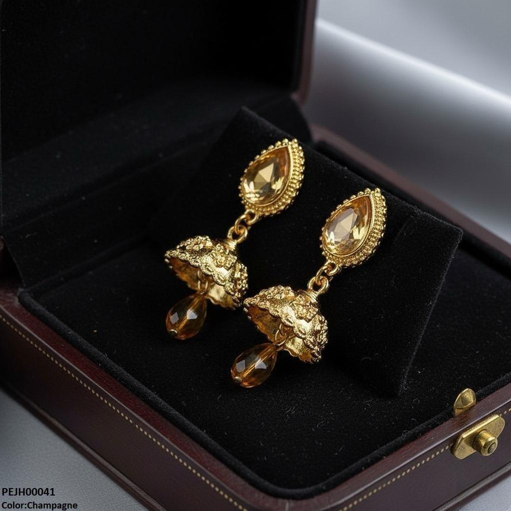 PEJH00041 SDQ Tear Drop Jhumki - PEJH
