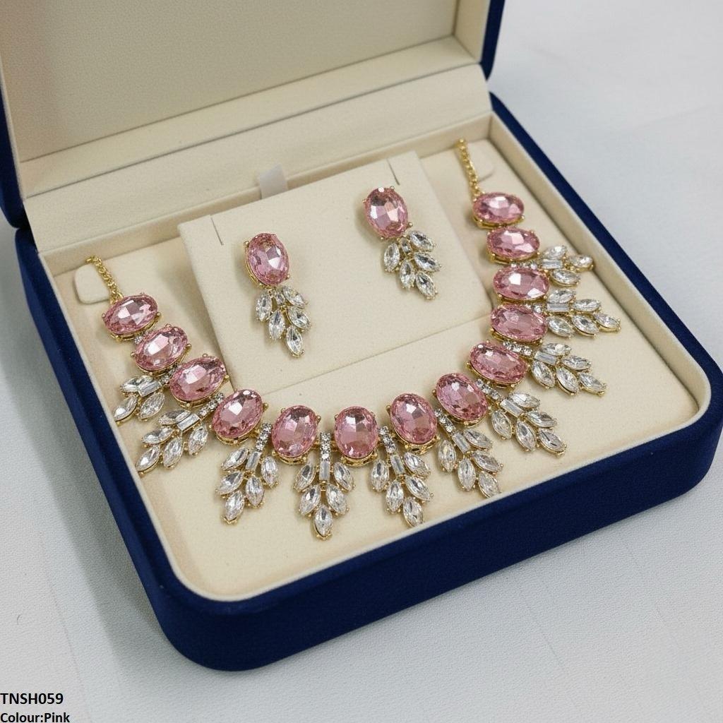 TNSH059 BQN Oval Pear Necklace Set