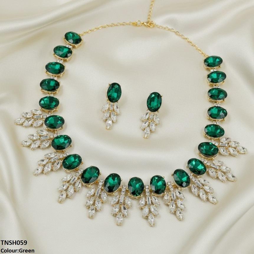 TNSH059 BQN Oval Pear Necklace Set