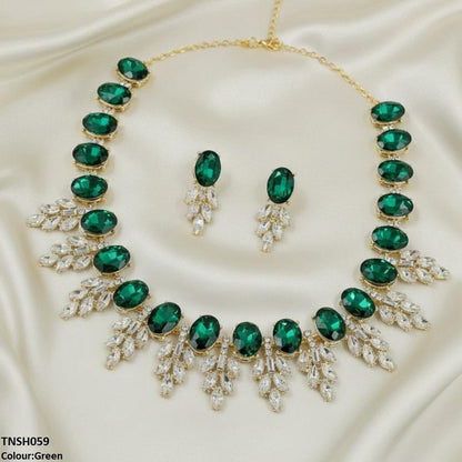 TNSH059 BQN Oval Pear Necklace Set