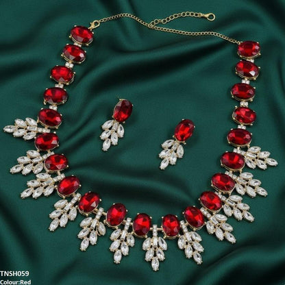 TNSH059 BQN Oval Pear Necklace Set